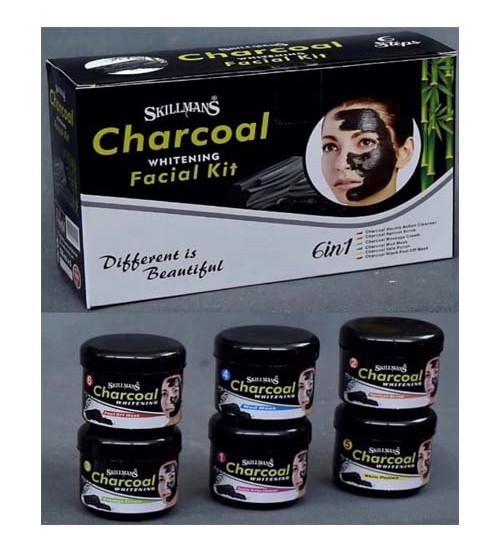 Skillmans Charcoal Whitening Facial Kit 6in1